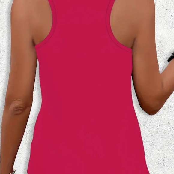Women's Pink Graphic Tank Top - Picture 2 of 5